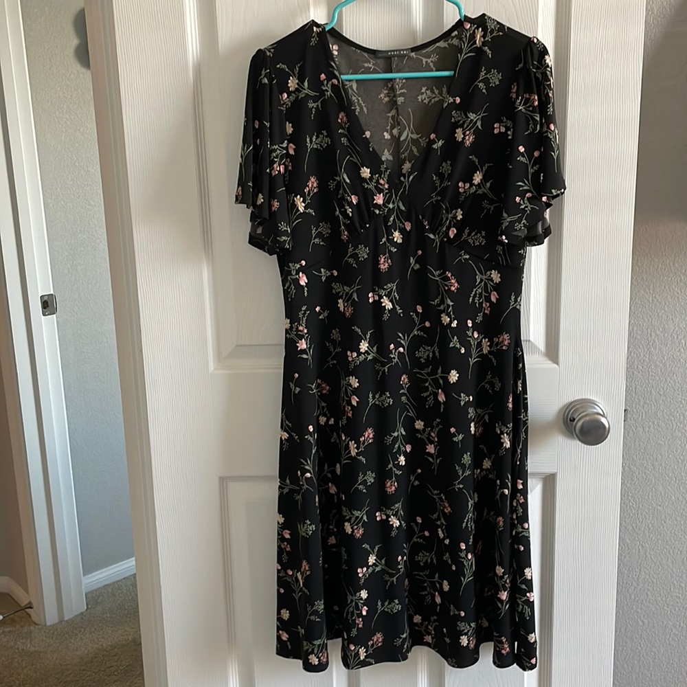 Flutter sleeve skater dress